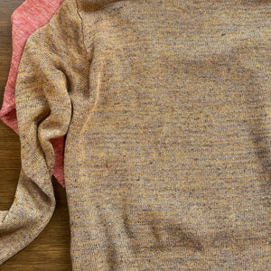 [SS22 Pre-order] "Toast" copper brown mix linen crewneck sweater