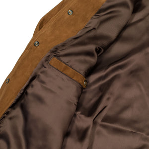 Butterscotch suede Valstarino bomber jacket, fully lined (restock)