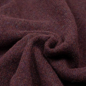 Saddle shoulder sweater in "Boysenberry" washed shetland wool