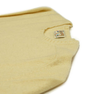 Saddle shoulder sweater in "Creamptop" washed shetland wool (restock)