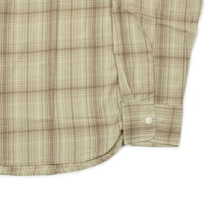 Work shirt in earthstone plaid washed cotton madras