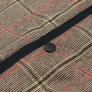 ARC Liner Vest in brown plaid jacketing wool