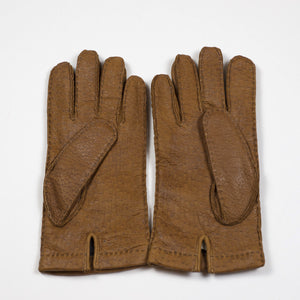 Cork real peccary gloves, cashmere lined