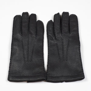 merola handschuhe Black real peccary gloves, cashmere lined (restock)