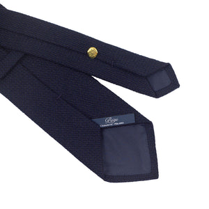Navy textured wool tie