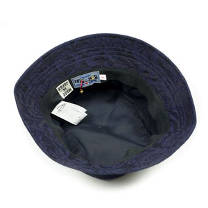 Indigo-dyed Floral Bucket Hat