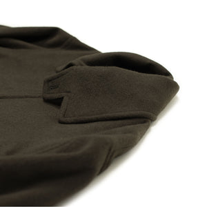 Work jacket in dark brown melton wool