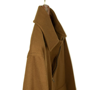 Flight jacket in camel melton wool