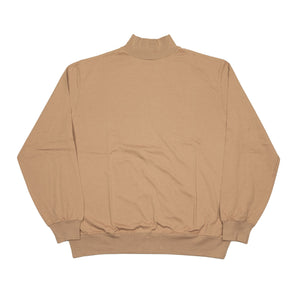 Mockneck in peach silk and cotton jersey (restock)