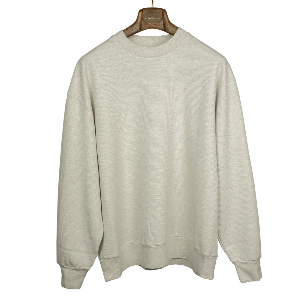 blurhms Rough and Smooth crewneck thermal in oatmeal cotton and poly ...