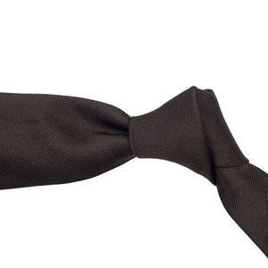 Dark brown 36oz silk reppe tie