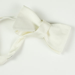 White faille silk bow tie
