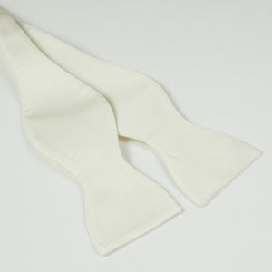 White faille silk bow tie