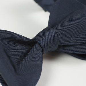 Midnight blue faille silk bow tie