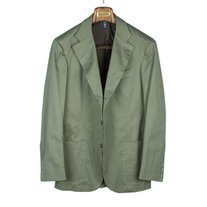 Olive cotton suit, 340g