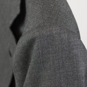 Grey sharkskin single breasted suit, H&S 12oz wool