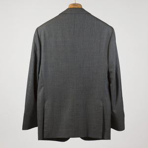 Grey sharkskin single breasted suit, H&S 12oz wool