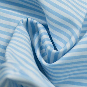T. Mason light blue stripe cotton poplin shirt, spread collar (restock)