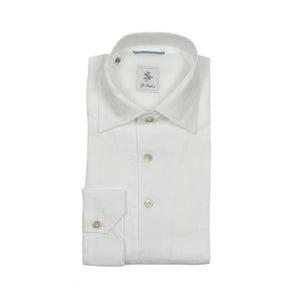 G. Inglese White linen popover shirt