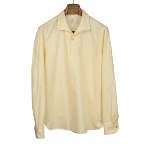 Yellow horizontal stripe long-sleeve popover, one-piece "Miami" collar (restock)