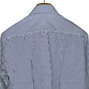 G. Inglese T. Mason navy stripe cotton poplin shirt