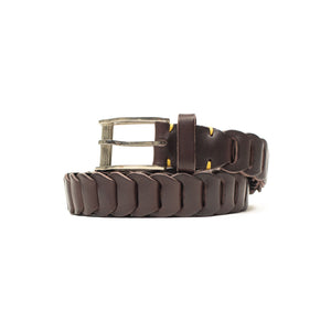 Il Micio Linked Boho Belt In Vacchetta Leather, Brown – No Man
