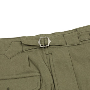 Kaptain Sunshine Gurkha trousers in light olive green washed 