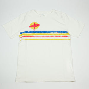 Classic Sunset Surfer tee shirt, White