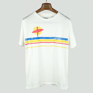 Classic Sunset Surfer tee shirt, White
