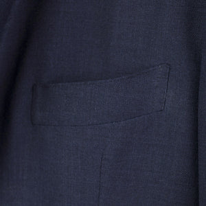 Navy single breasted suit, 9/10 oz Minnis fresco wool