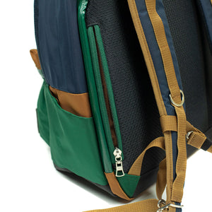 "Potential Ver. 2" daypack in green and blue Mastertex Cordura