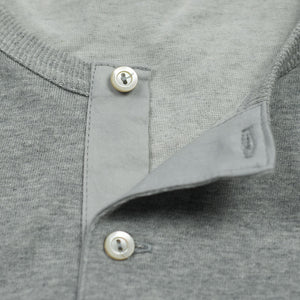 Grey melange heavy cotton long-sleeve 206 Henley
