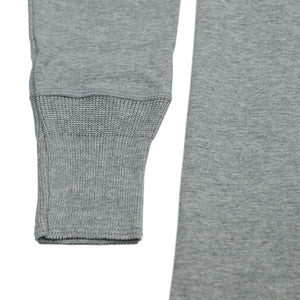 Grey melange heavy cotton long-sleeve 206 Henley