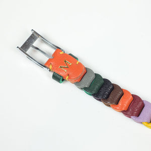 Multi-color linked boho belt