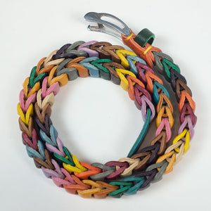 Multi-color linked boho belt