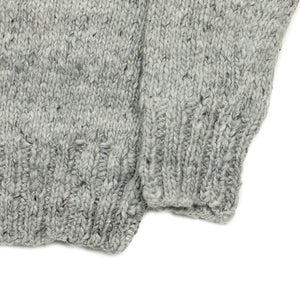 Chamula handknit turtleneck in pearl grey Merino wool (restock)