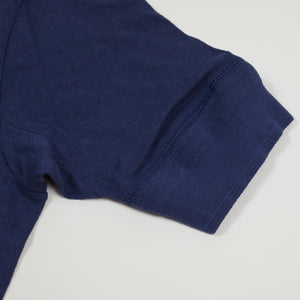 Berlin blue short-sleeve 103 Henley shirt