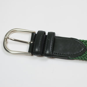 Green "intreccio" elastic woven belt