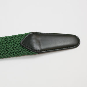 Green "intreccio" elastic woven belt