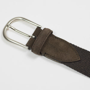 Brown Olona canvas and suede belt