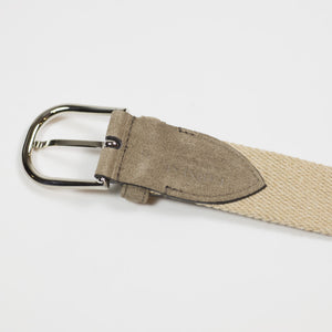 Beige Olona canvas and suede belt