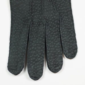 Grey real carpincho unlined gloves