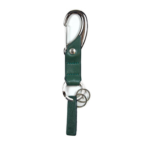 Key holder, green leather (restock)