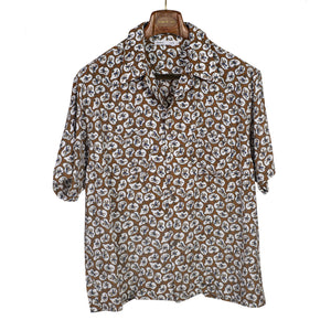 Torrance open-collar shirt in rodeo print rayon