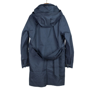 Single-Breasted raincoat in Deep Navy fabric
