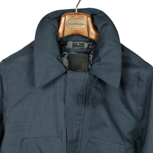 Nesta Falck raincoat in mixed navy blue fabric (restock)