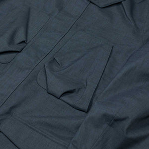 Nesta Falck raincoat in mixed navy blue fabric (restock)