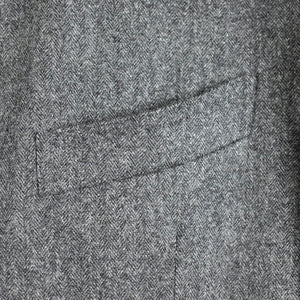Fox Bros grey herringbone flannel single breasted suit, 13/14oz wool