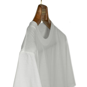 Crewneck tee in off-white high-gauge cotton jersey
