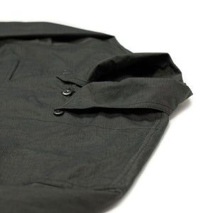 Military shirt jacket in charcoal cotton poly ripstop